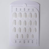 The Sizing Swatches for Inglass Nails. 