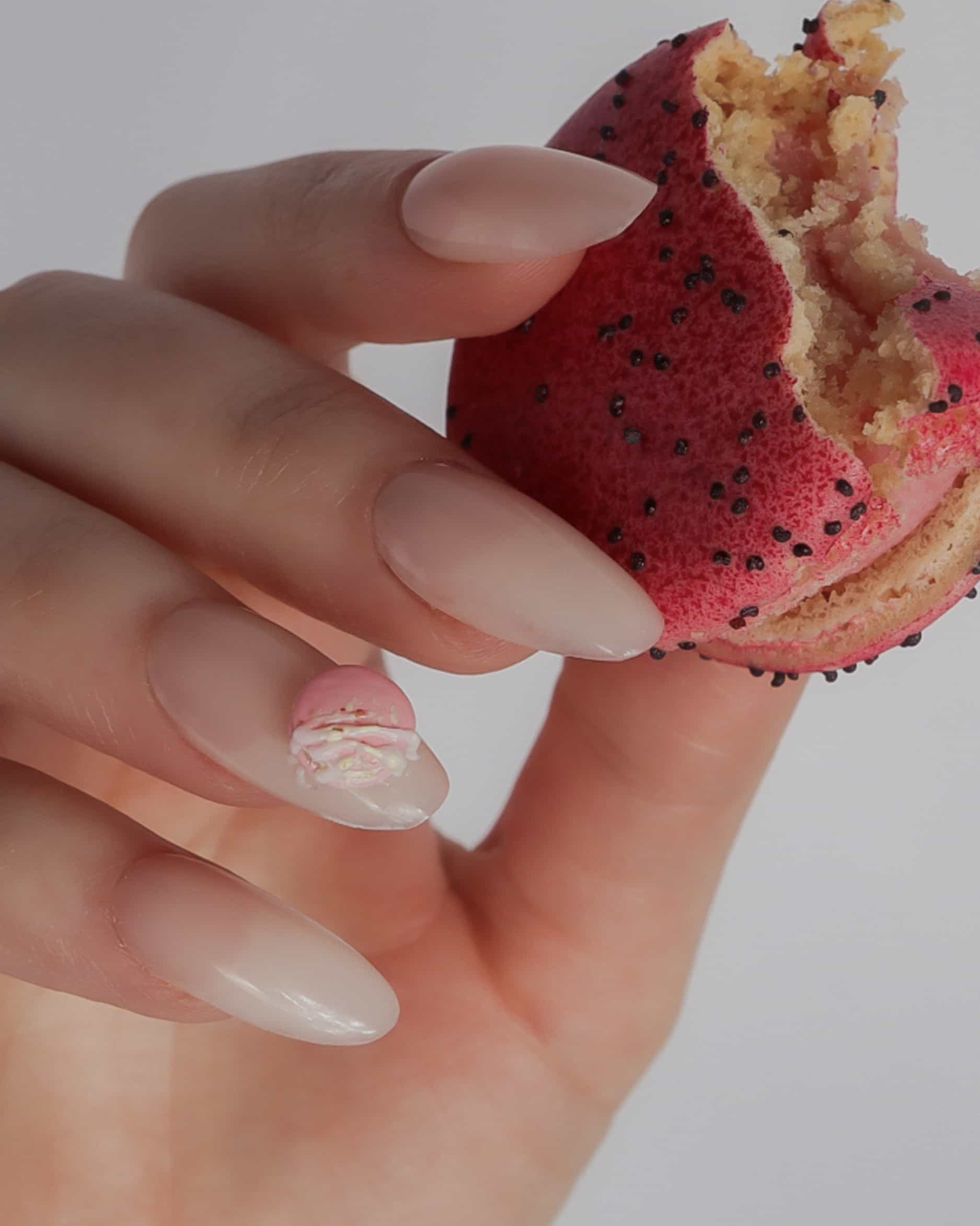 Macarons 3D nails. Reusable nail extensions. 