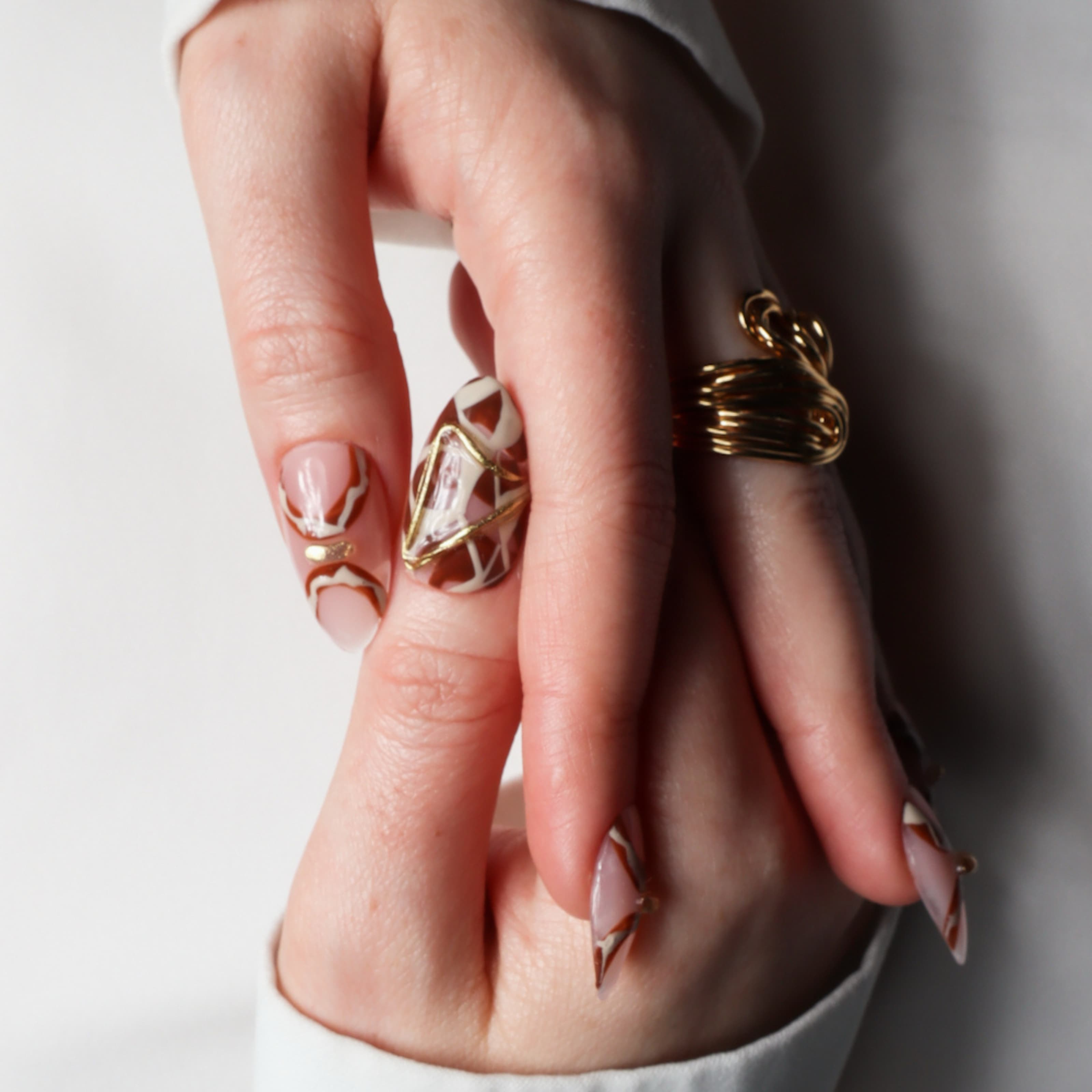 Mid west nails. Long almond nails. Reusable nail extensions. 