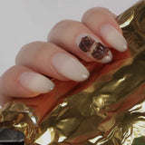 Chocolate 3D nails. Reusable nail extensions. 