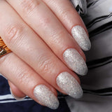 Glitter nails. Encapsulated glitter. Reusable nail extensions. 