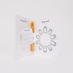 Reusable nail extensions measuring and sizing kit. 