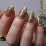 Glitter nails. Encapsulated glitter. Reusable nail extensions. 