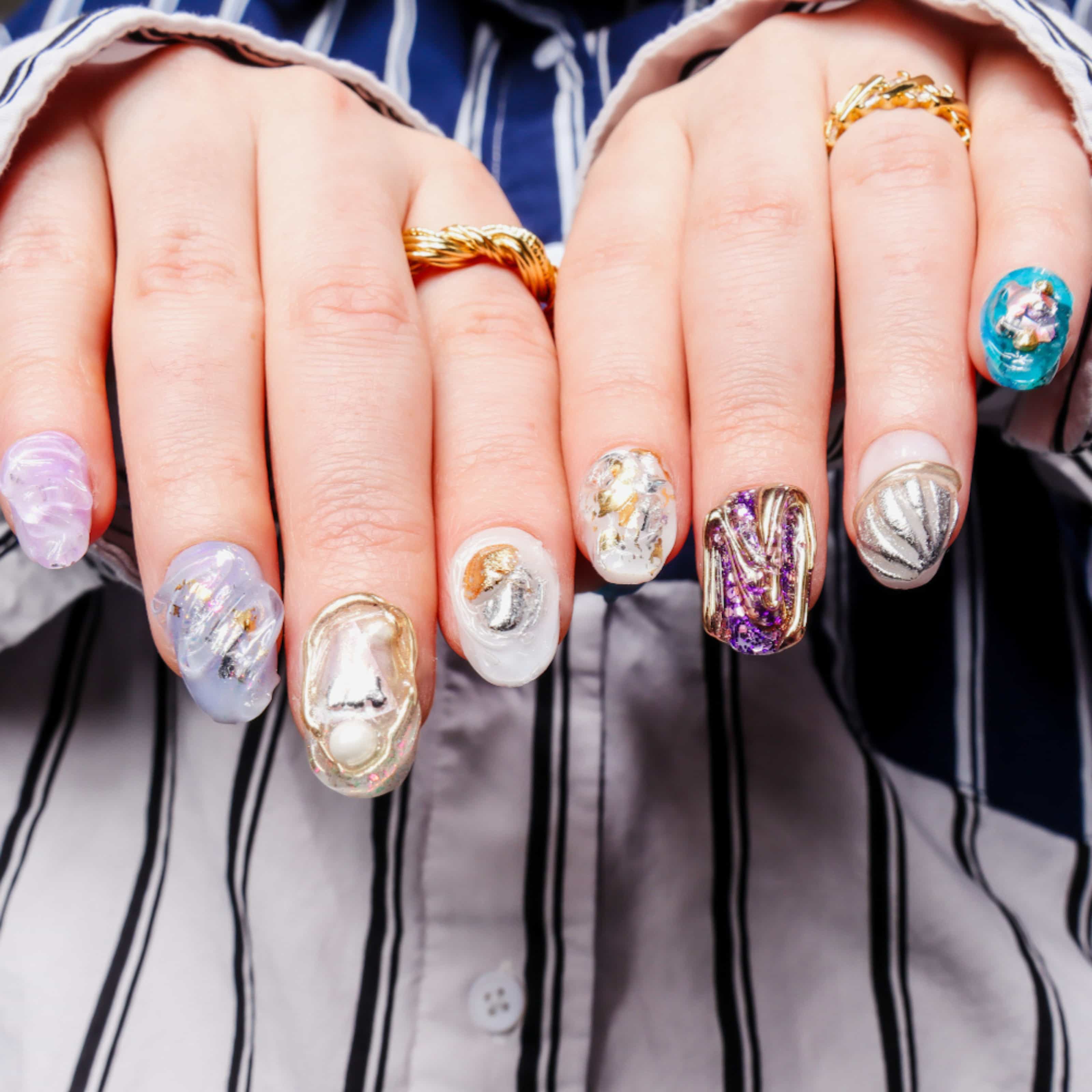 Maximalist nails. Reusable nail extensions. 