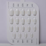 The Sizing Swatches for Inglass Nails. 