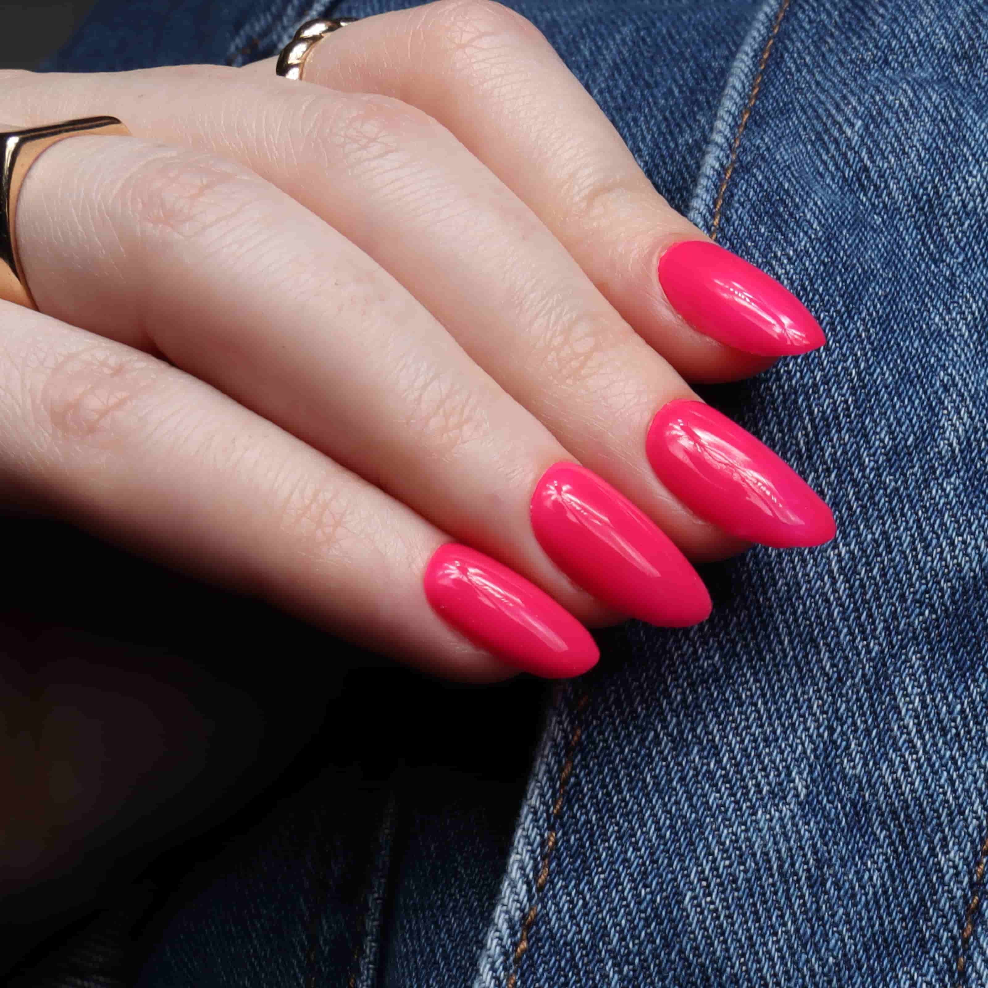 Fuchsia Pink Reusable Nail Extensions