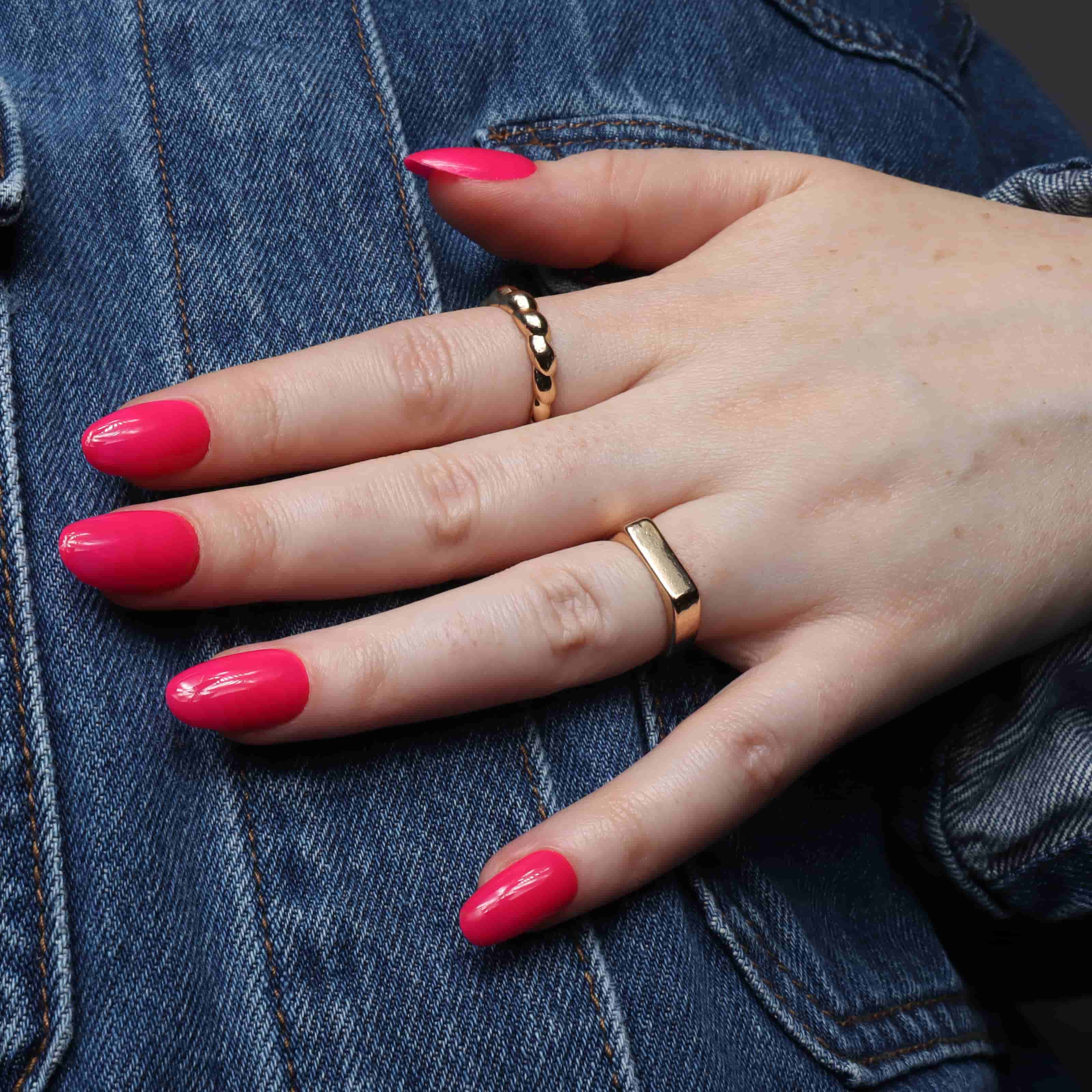 Fuchsia Pink Reusable Nail Extensions