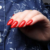 Red color nais. Red carpet nails. Reusable nail extensions. 