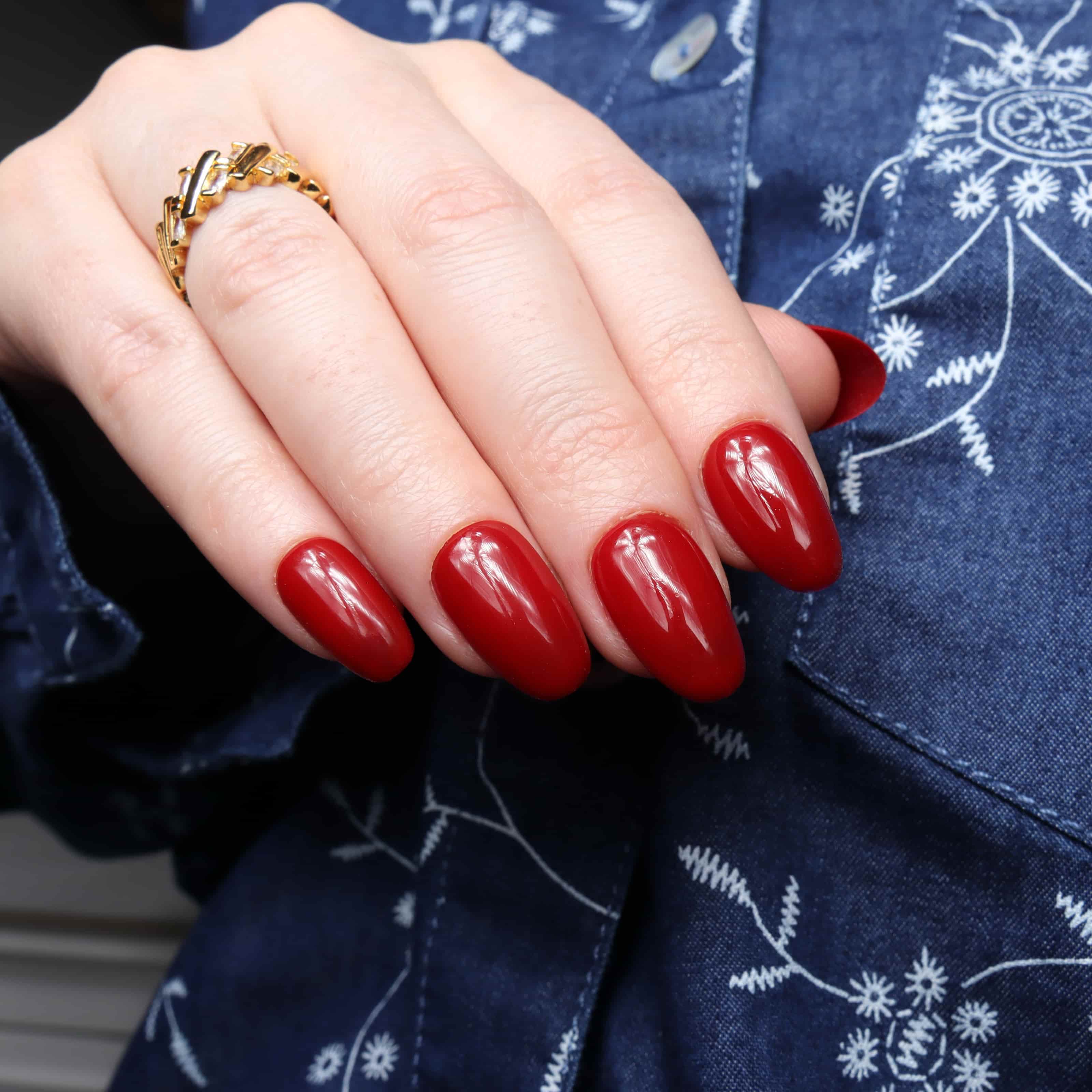 Cranberry Red Reusable Nail Extensions
