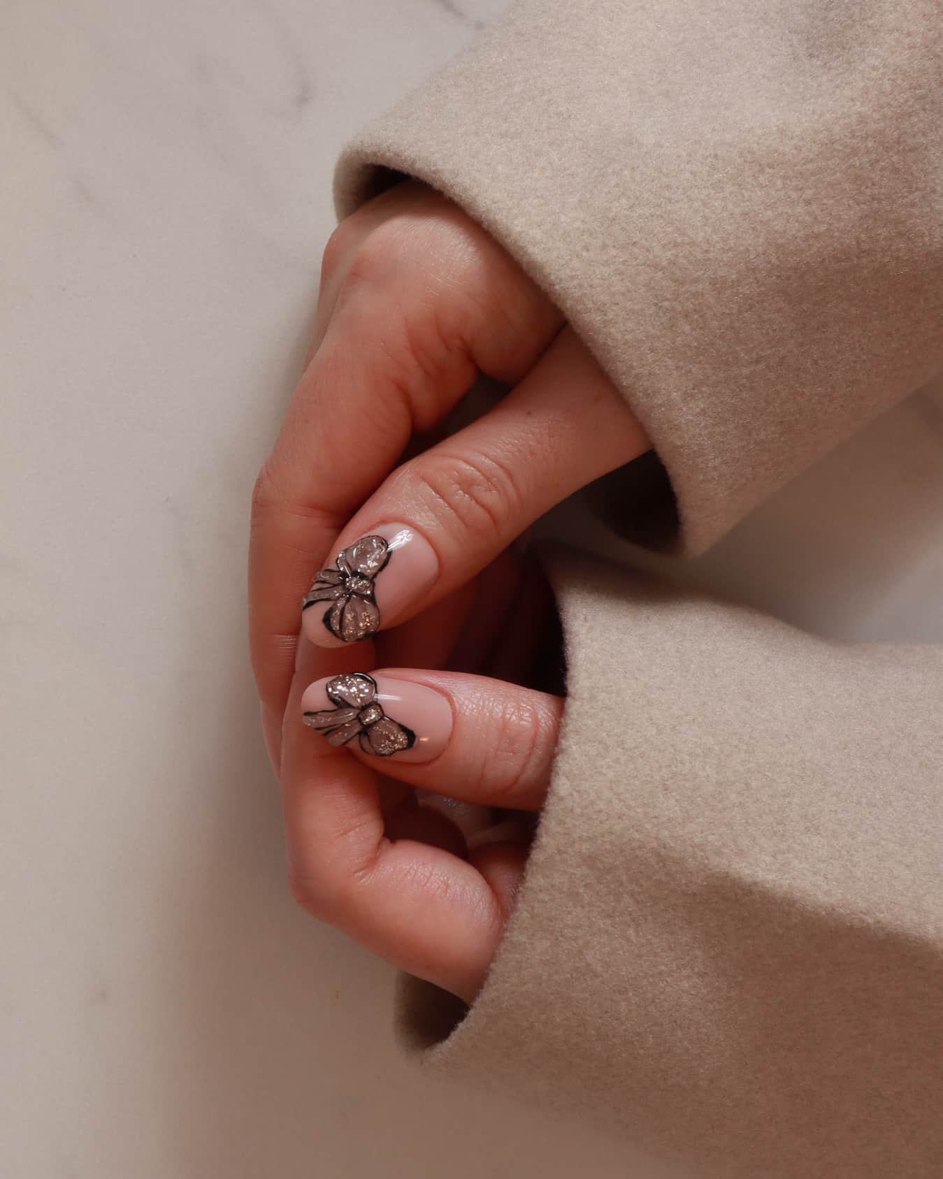 3D bows nails by inglass nails