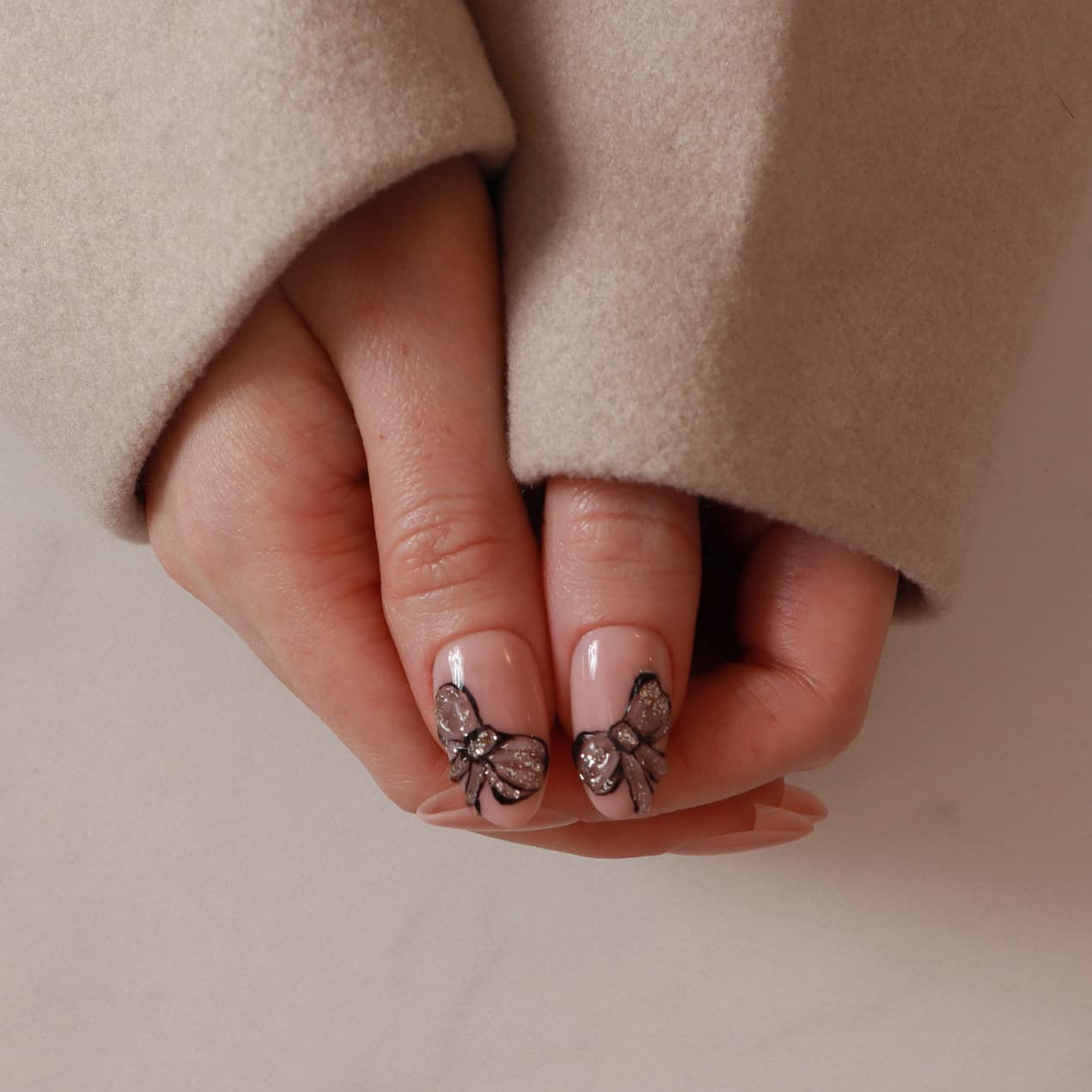 3D bows nails by inglass nails