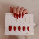 Cranberry red nails by inglass nails