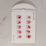 red poppy flowers nails box