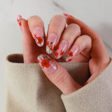 red poppy flowers nails
