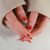 red poppy flowers nails