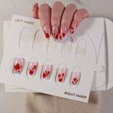 red poppy flowers nails with box