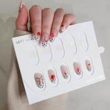 Nail art display with decorative  nails.