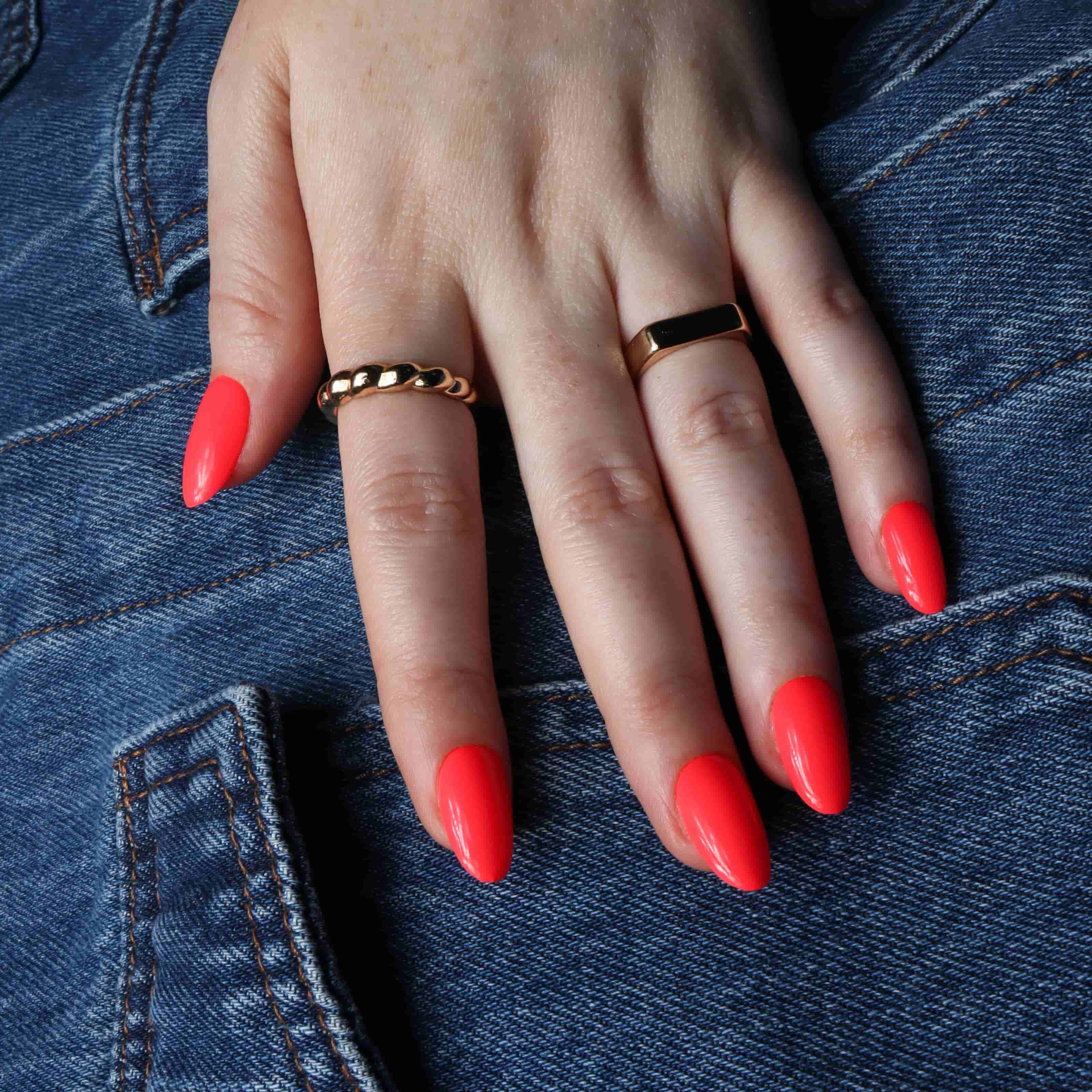 Neon Pink Reusable Nail Extensions
