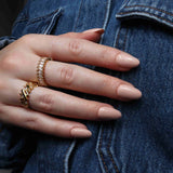 Peachy Pink nails. Reusable nail extensions. 