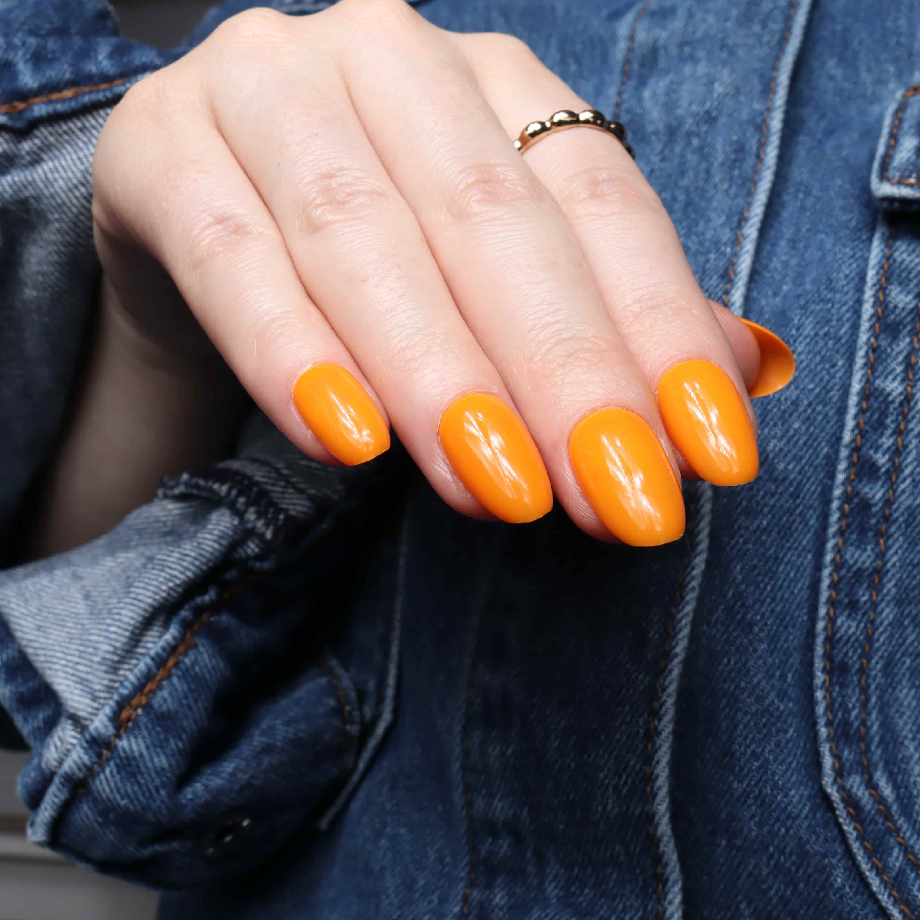 Tangerine Orange Reusable Nail Extensions