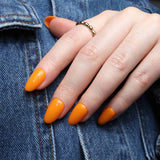 Tangerine Orange Reusable Nail Extensions