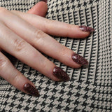Glitter nails. Encapsulated glitter. Reusable nail extensions. 