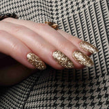 Glitter nails. Encapsulated glitter. Reusable nail extensions. 