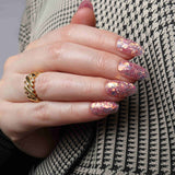 Glitter nails. Encapsulated glitter. Reusable nail extensions. 