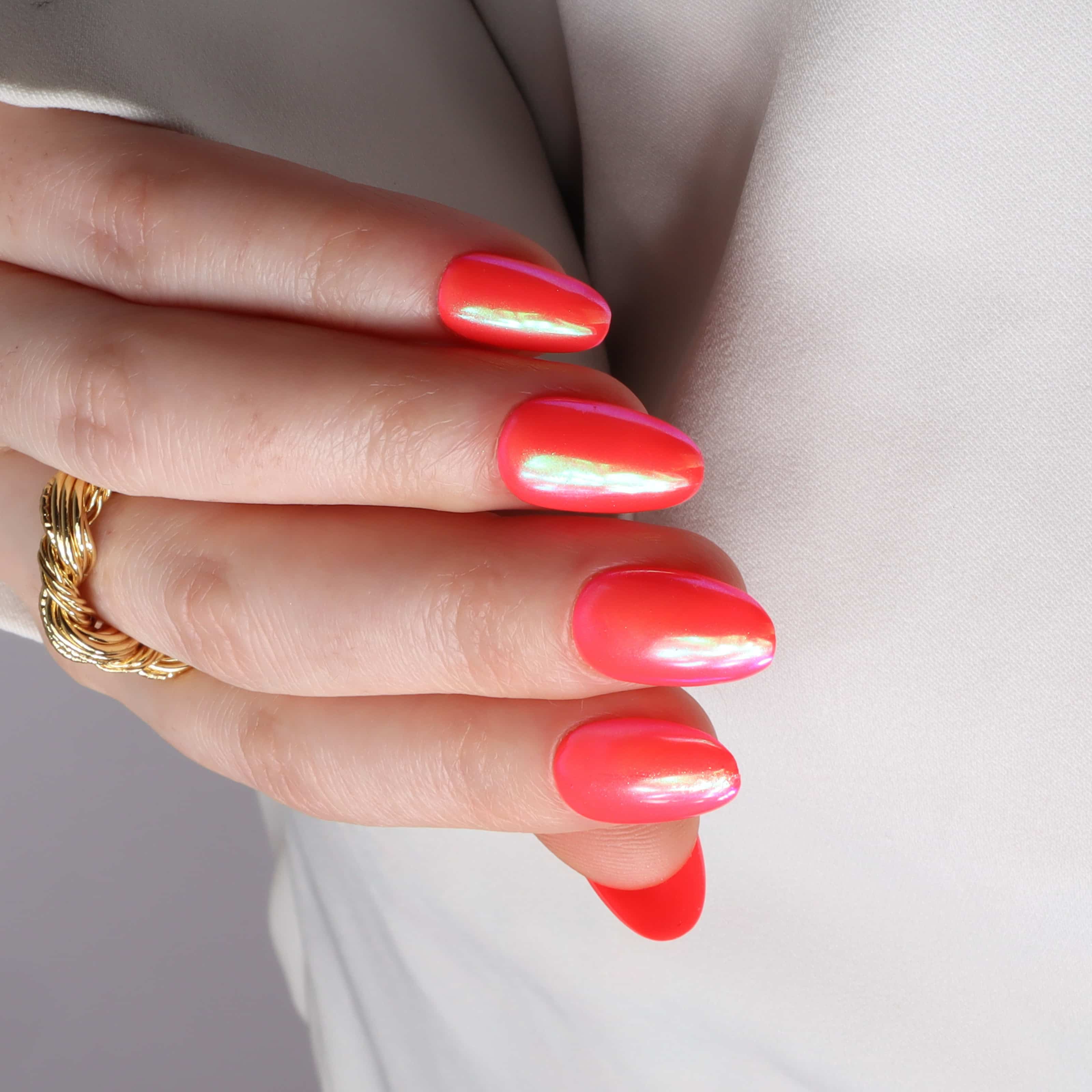 Chrome nails. Reusable nail extensions. 