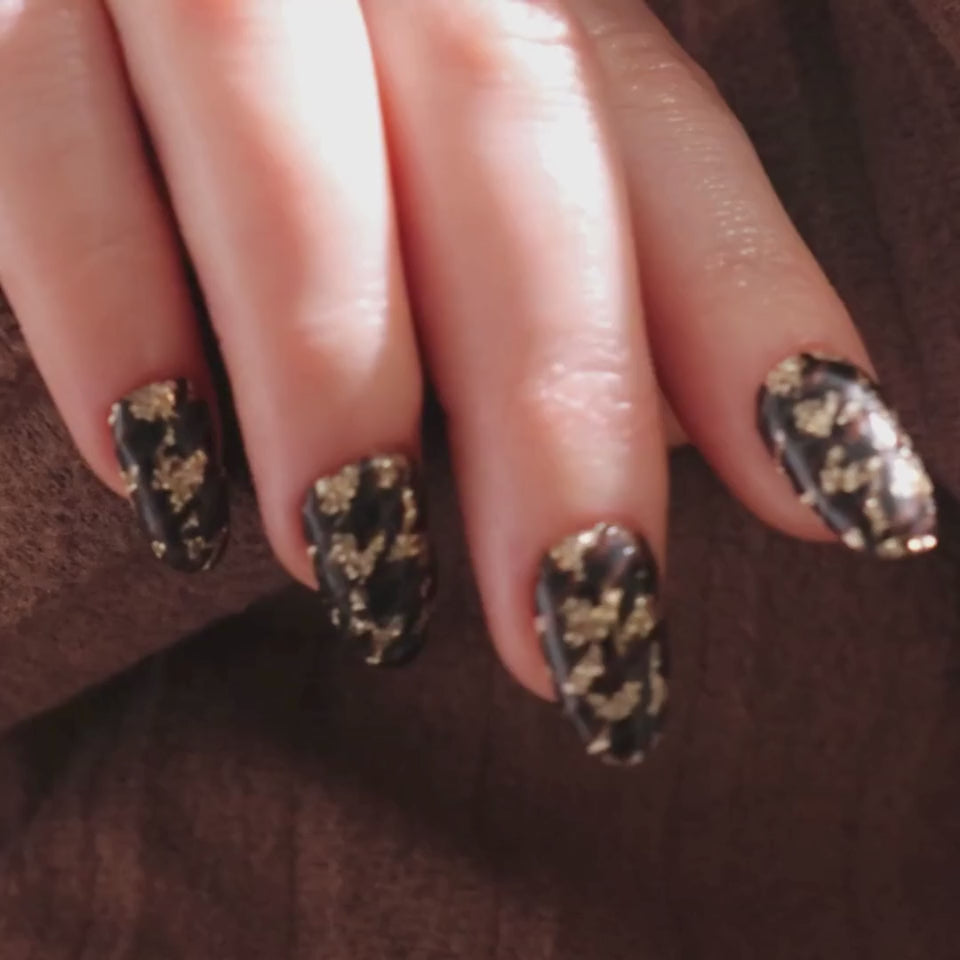 Houndstooth Nails. Reusable Nail Extensions