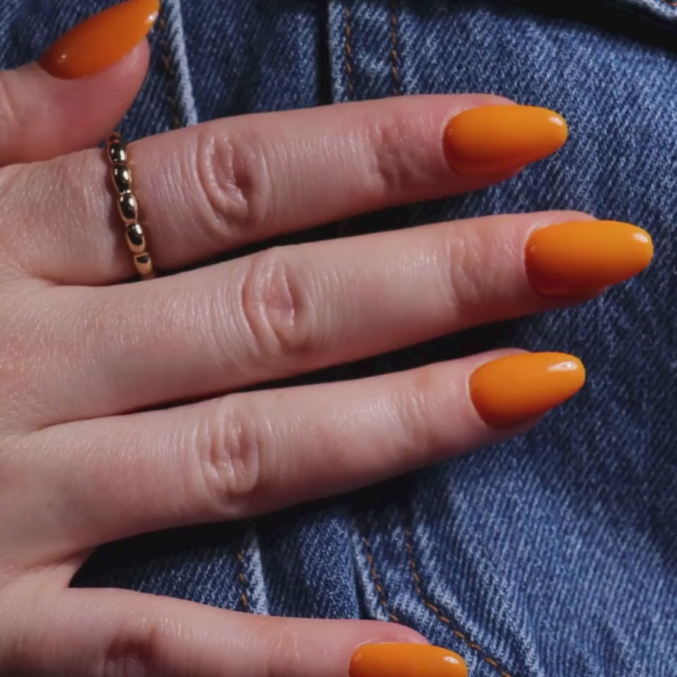 Tangerine Orange Reusable Nail Extensions