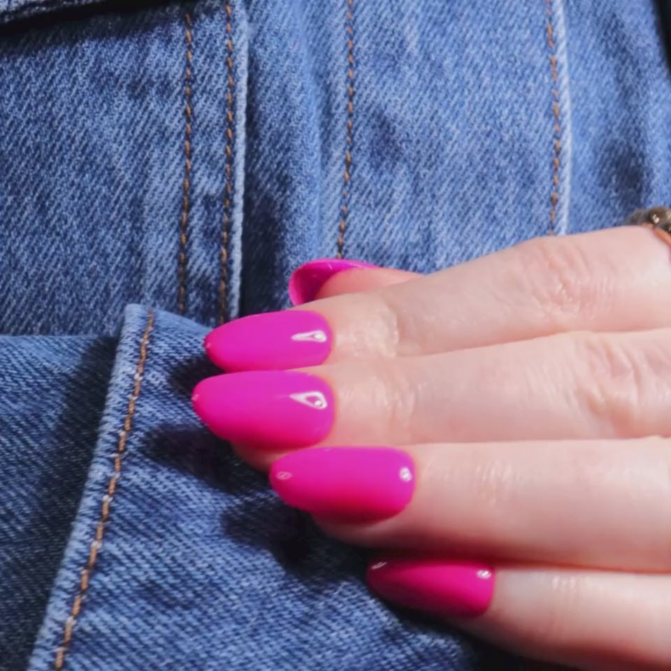 Fuchsia Pink Reusable Nail Extensions