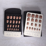 Sizing swatches for reusable nail extensions. Nail sizing kit. 