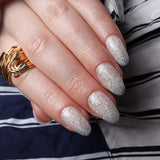 Glitter nails. Encapsulated glitter. Reusable nail extensions. 